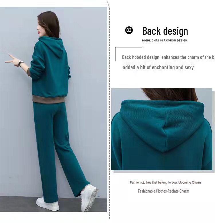 Спортивный костюм-тройка 2025 Весна-Осень, Свободный крой, Стройнящий, Повседневный – Модный, Омолаживающий и Трендовый