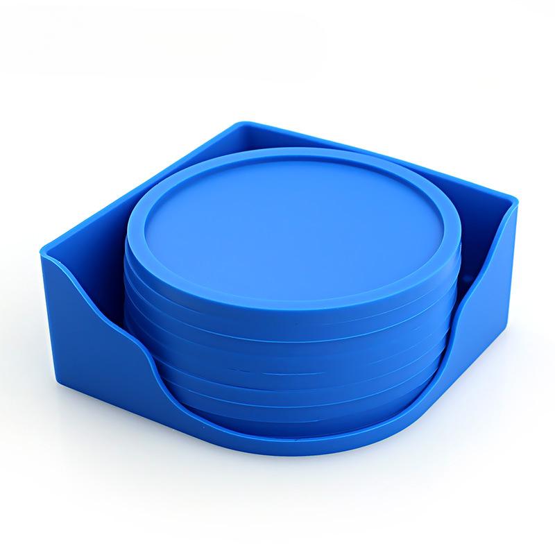 Круглые 10 см силиконовые подставки набор силиконовый ящик для хранения подставки под горячий кофе черные подставки