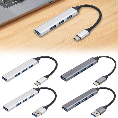 Адаптер-хаб USB 3.0 с 4 портами 5 Гбит/с USB-хаб для передачи данных USB C на USB-хаб Множественный USB 3.0-хаб Расширитель USB-портов для ноутбука и ПК