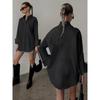 Women S White Long Sleeve Shirt Bear Print Mid Length Blouse