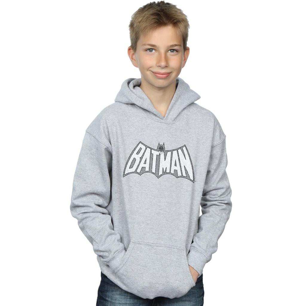 DC Comics Boys Batman Retro Crackle Logo Hoodie