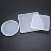 3 Pcs  Square Round Highlight Crystal Epoxy Silicone Mold Tray Resin Mold  for Jewelry Storage Plate Home Decor