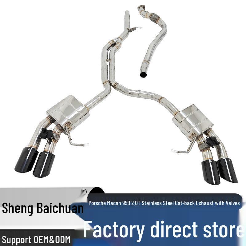 Stainless Steel Exhaust with Valve Muffler & Cat-Back for 2014-2024 Porsche Macan 95B 2.0T