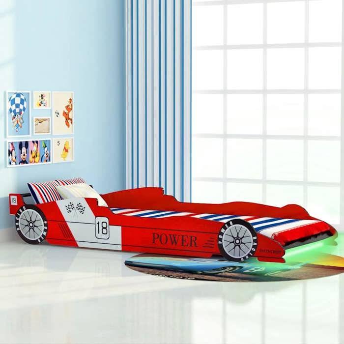 Children's Race Car Bed - VIDAXL - LED - Red