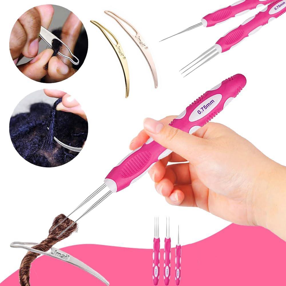 6Pcs/Set Durable Hook Needle Hair Extension Wig Making Kit Micro Hook for Hair Braid Making