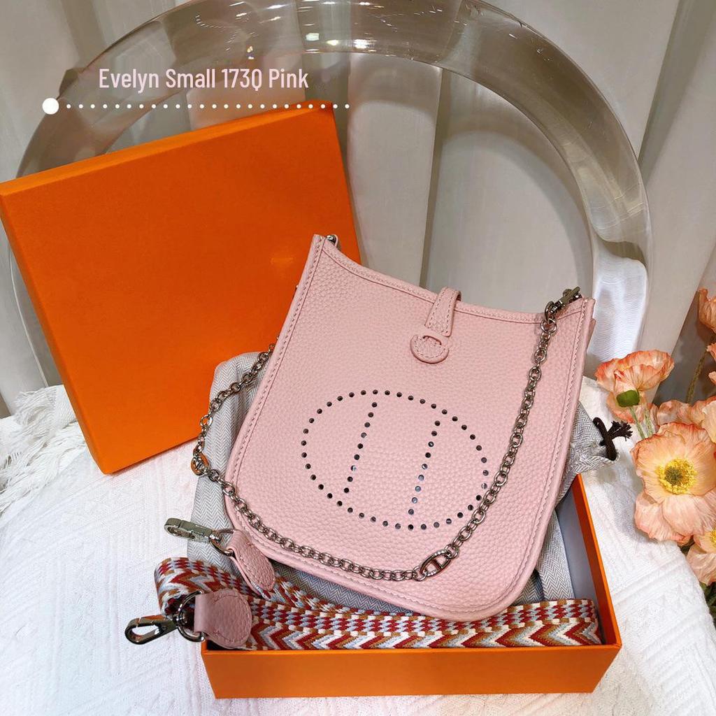 Женская мини-сумка-ведро из натуральной коровьей кожи с узором личи Evelyn Design