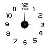 Mirror Large Wall Clock Modern DIY Sticker Office Home Shop Decor