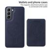 For Samsung Galaxy S21 4G Magnetic Case BETOPNICE RFID Blocking Leather Phone Back Cover with Detachable Card Bag