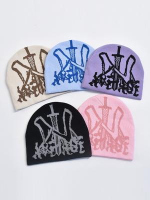 Мужская и женская шапка-бини, мода Y2k Street trend, вязаные шапки, зима, осень, теплая, холодная шапка