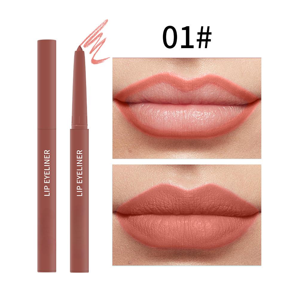 Waterproof Sweat-proof and Non-decolorizing Automatic Lip Liner Matte Multi-color Lip Liner