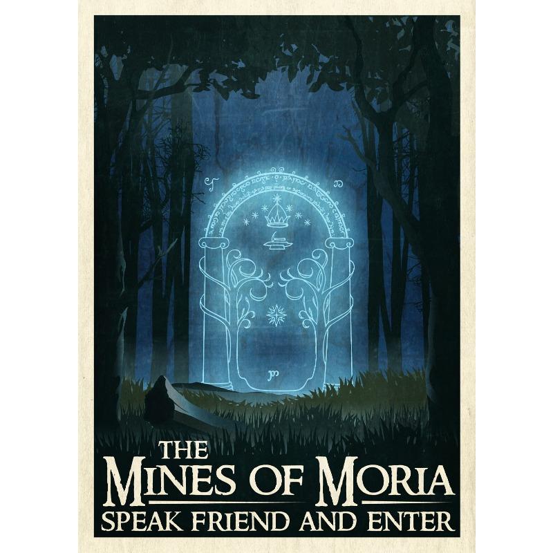 Абстрактное Кольцо Искусство Ретро Путешествия Плакат Холст Картина Винтаж Фильм Замок Мордор Лорд Магия Настенные принты Комната Домашний Декор Картина