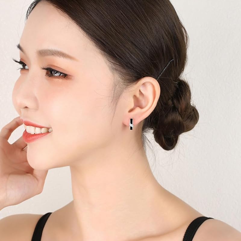 Ostory Earrings Ladies South Korea Simple Hoop Earrings Stylish Ring Earrings for Both Ears Fashion Jewelry Birthday Anniversary Christmas Present