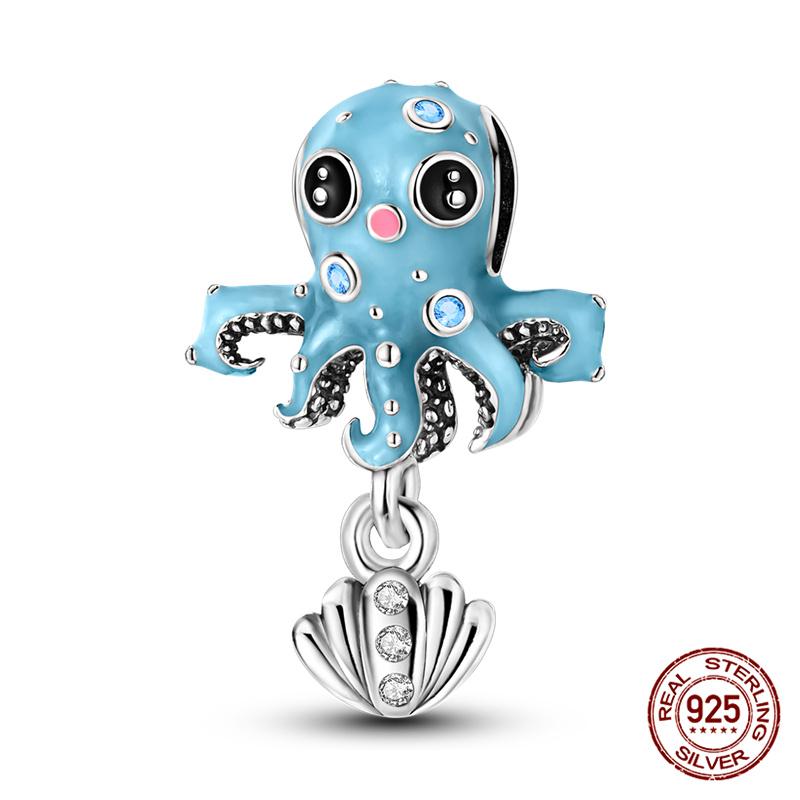 Original Owl Beads 100% 925 Silver Lucky Cat Elephant Charms Fit Original 925 Bracelet DIY Jewelry Making Women's Gift
