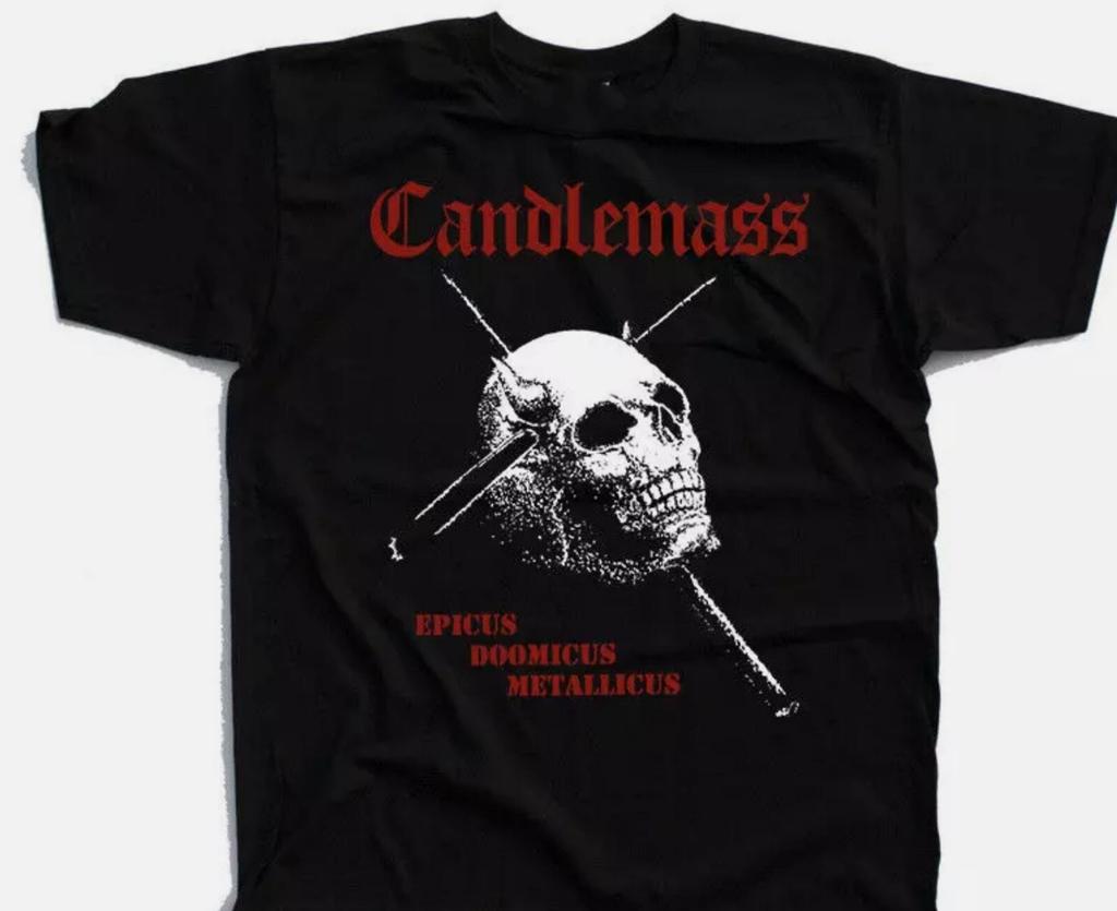 Candlemass Epicus Doomicus Metallicus Футболка Хлопковая Черная Мужская S-2345XL