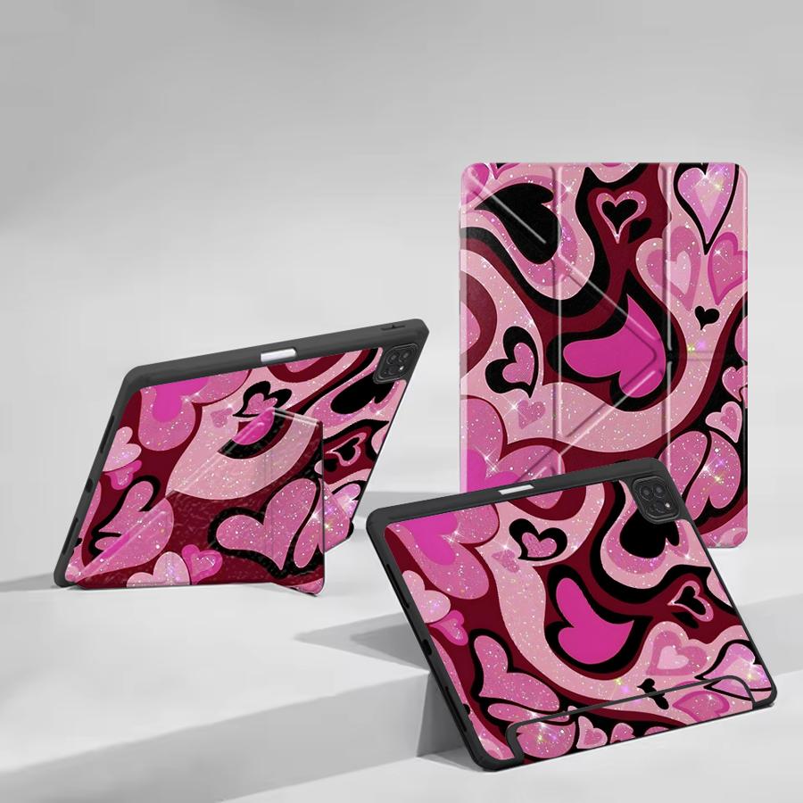 Креативная обложка-держатель с рисунком «Любовь» для чехла планшета iPad Pro 2025 Mini 6 7 Air 4 5 M3 M2 1 2 M4 11 дюймов Pro 11-го 10-го 9-го 8-го 7-го