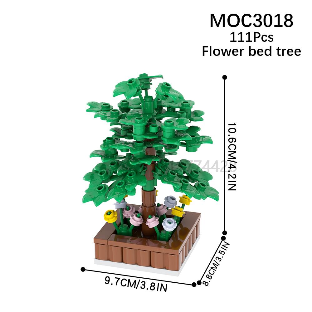 MOOXI Городская ферма MOC Детали Фигурки Набор строительных блоков Растение Дерево Лист Цветок Трава Сад Модель Друзья Кирпичи Игрушки Для Детей