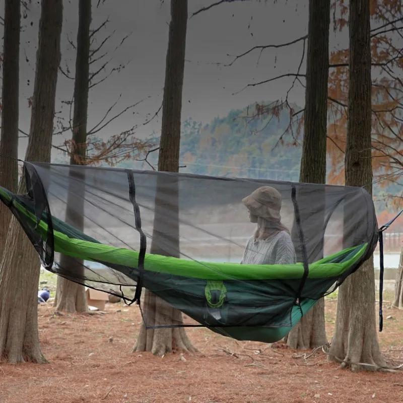 Надувной гамак для отдыха на открытом воздухе, качели для взрослых и детей, устойчивые к боковому опрокидыванию, нейлоновая ткань, гамак для отдыха на открытом воздухе, двухместная мебель