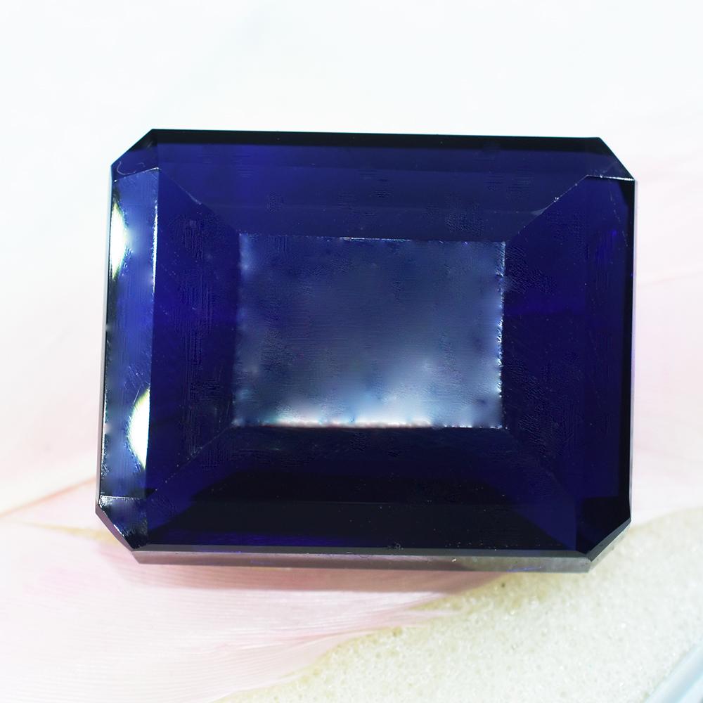 Natural Purple Amethyst Loose Gemstone 78 ct Emerald Cut for Jewelry Making and Gem Collections