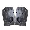 Fashion Half Finger Driving Women Comfortable Gloves PU Leather Fingerless Gloves For Women Black Red White Punk Glove