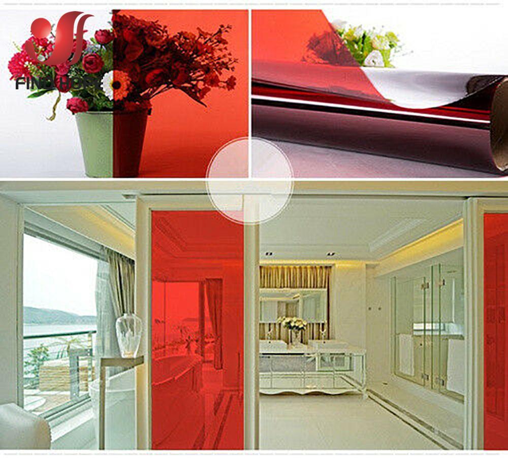 Прозрачная оконная пленка многоцветная солнечная тонировка самоклеящаяся витражная декоративная виниловая пленка рулон DIY A4 20/40*120 см