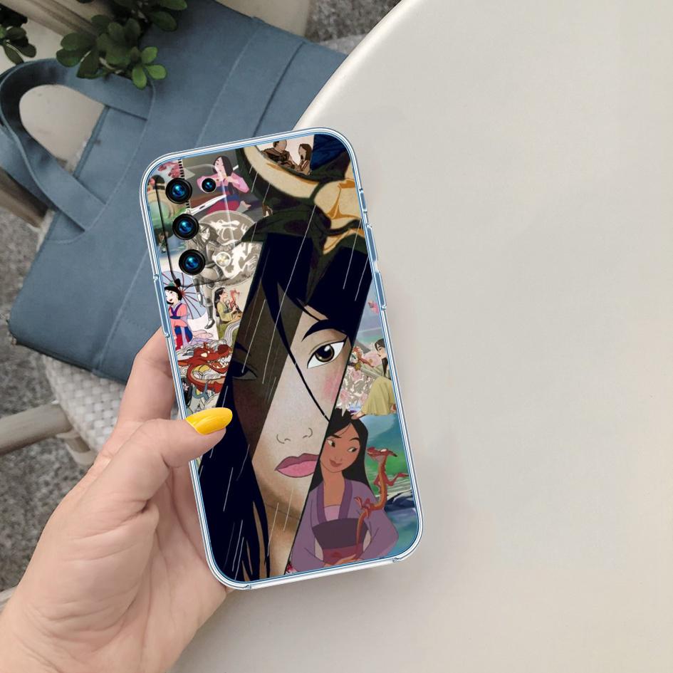 CJ89 Princess Mulan Soft Shell Transparent Phone Case for Motorola Moto G7 G8 G9 G84 G85 G73 G24 G15 Z2 Play Power Plus