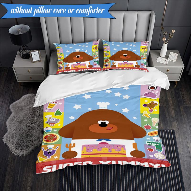 Cute Du-ggee Adventure 3pcs K-pop music group Bedding set,Ideal for Bedroom, Dormitory,Including Duvet Cover And 2pcs Pillowcases,Fan gifts