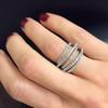 Fashion Cross Cubic Zircon Finger Ring for Women Versatile Design Female Rings Party Daily Wear 2022 Modern Trend Jewelry