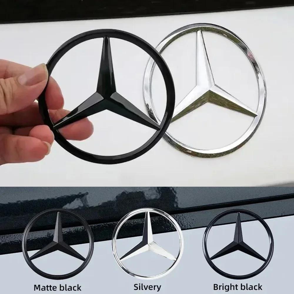 90mm Car Rear Trunk Middle Badge Emblem Sticker Decal Mercedes Benz AMG W203 W211 W204 W210 W212 Cla W205 W213 CLA CLK CLS ML