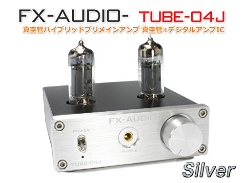 FX-AUDIO-TUBE-04J [Серебристый] Гибридный интегральный усилитель с вакуумными лампами и микросхемой цифрового усилителя