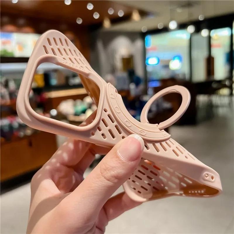 Роскошный чехол для телефона с магнитной зарядкой и рассеиванием тепла для iPhone 16 15 14 13 Pro Max Plus с полым отверстием для логотипа, мягкий чехол