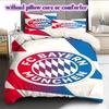 FC Bayern Munich Pattern Bedding Quilt Set Quilt Cover Pillowcase Home Decoration Birthday Gift (1 * duvet cover + 2 * pillowcase, without core)