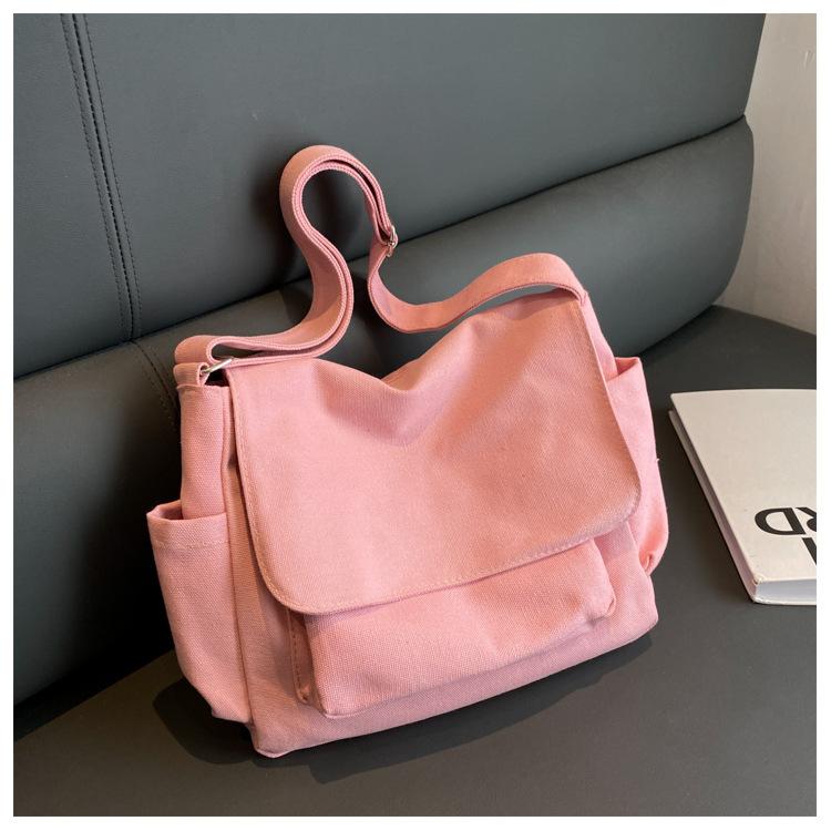 Простая и однотонная универсальная сумка через плечо, парусная сумка на одно плечо, мужская и женская сумка почтальона