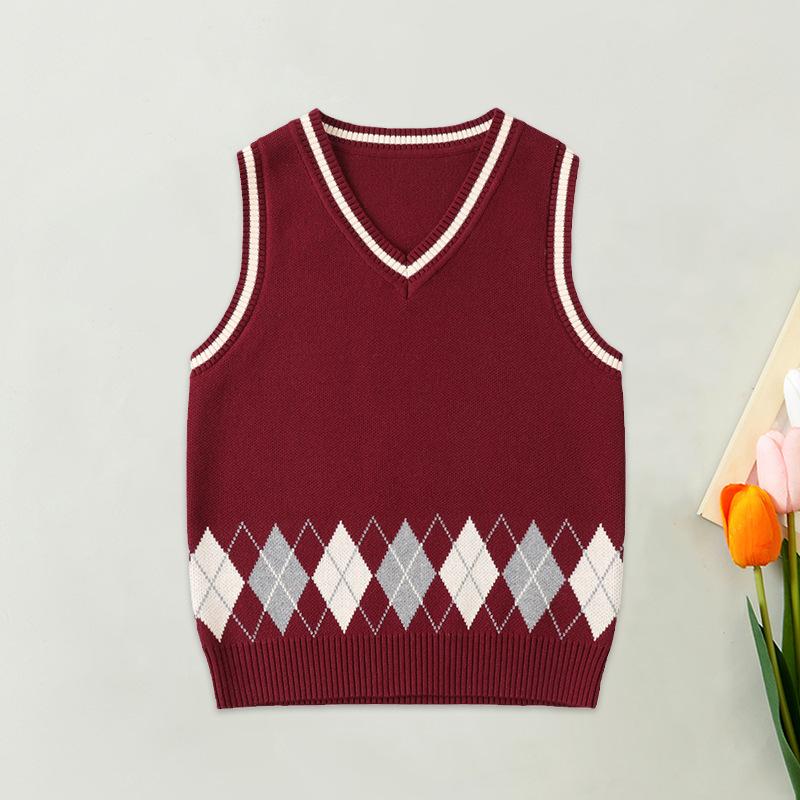 Детский свитер, вязаный жилет, осенне-зимний повседневный жилет для мальчиков и девочек