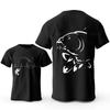 Eat Sleep Fishing Heartbeat Men T-Shirts Tops Men Fisherman Fish T-shirt Short Sleeve Fashion Brand New Loose Tee Shirt for Male
