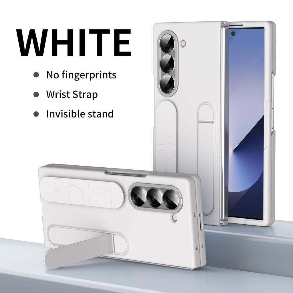 Чехол для Samsung Z Fold 7/6: Официальный стиль со встроенной подставкой, ремешком и защитой для Fold 5/4