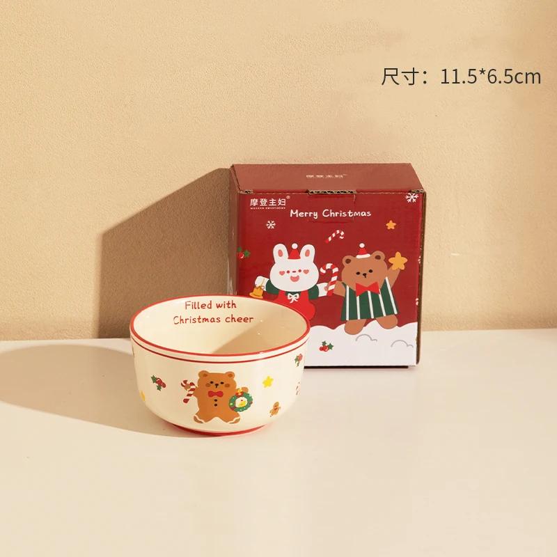 Modern Style Cute Ceramic Plates High End Cartoon Anime Exquisite Dining Plates Christmas Gifts Household Tableware