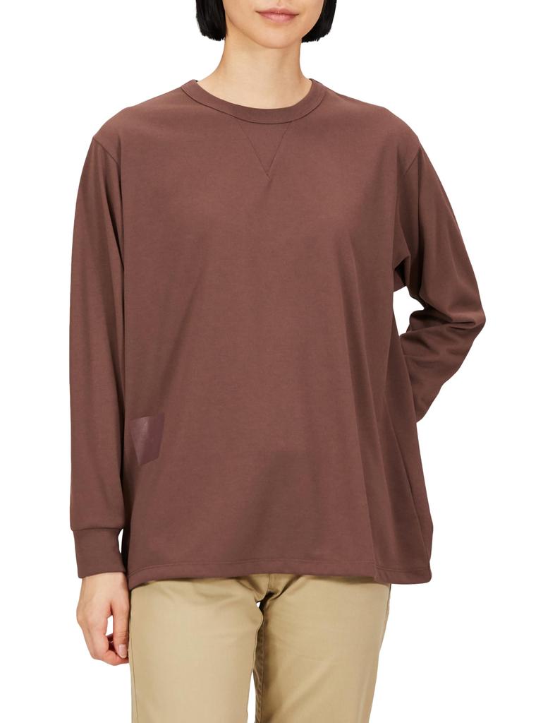 Mizuno UV Protection Long Sleeve UPF Cinnamon Size S Outdoor Shirt Women's T-Shirt, 15, Brown, (B2MA2731), Sweat-Wicking, Quick-Drying,