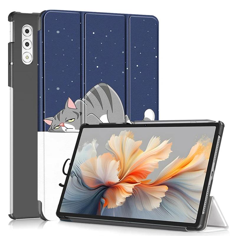 НОВЫЙ чехол-книжка с тремя сгибами для Lenovo Yoga Tab Plus 12.7" 2025, чехол для планшета Lenovo Yoga Tab Plus 12.7 дюйма с функцией автоматического пробуждения