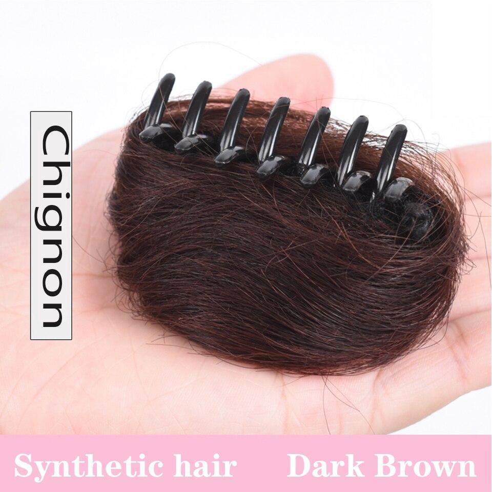 LUPU Шиньон для девочек, натуральный черный, коричневый, прямой, небрежный пучок для женщин и детей, булочка для волос в виде пончика