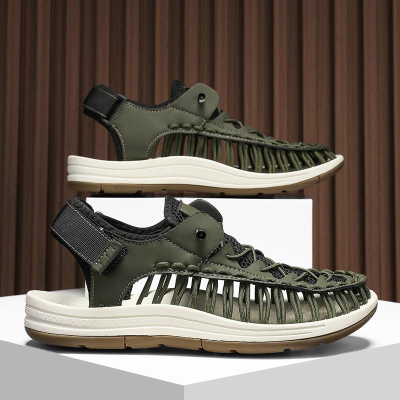 Fashion Personality Trendy Male Sandals Breathable Water-Friendly Wading Aqua Non-Slip Sole Comfortable Casual Summer Shoes Beach Flats