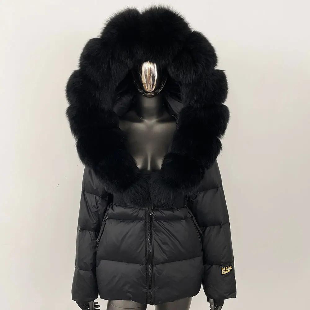 OFTBUY пуховик женский зимний натуральный воротник из лисьего меха толстый теплый средней длины с капюшоном съемная верхняя одежда модная куртка из натурального меха