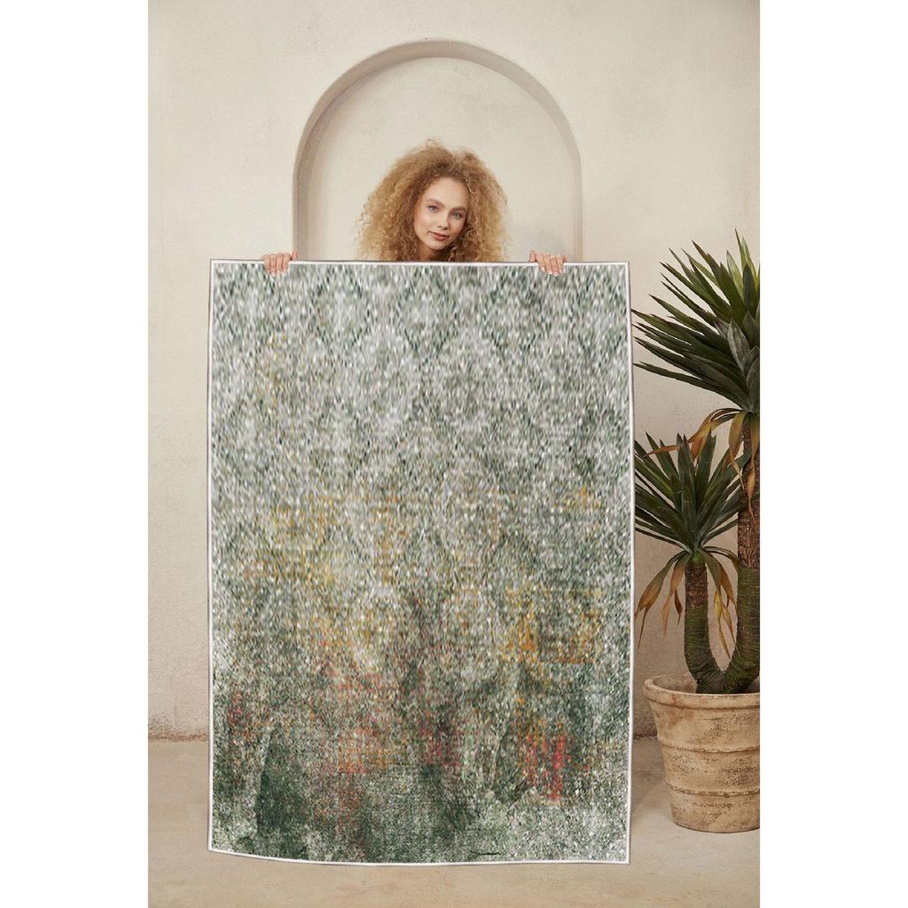 Ковер, Тонко моющийся современный ковер, Коврик с декоративным нескользящим полом