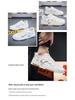 Men's Summer Breathable Mesh Canvas White Shoes, Korean Style All-Match Thick Bottom Casual Sports Shoes.