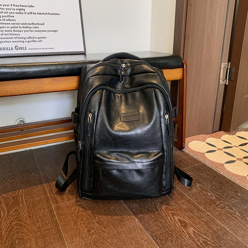 Винтажный Рюкзак из ПУ для Мужчин Женщин Повседневный Daypack Дорожный Школьный Сумка с Множеством Карманов