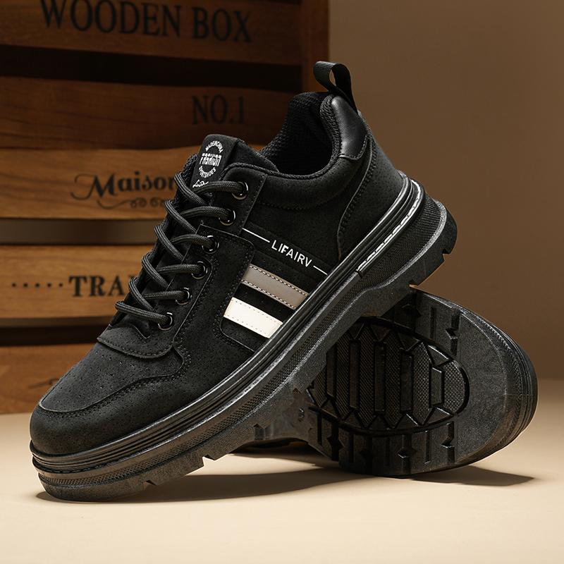 Мужские уличные ботинки телесного цвета, повседневные, модные, удобные, мужские, прогулочные ботинки, низкие, со шнуровкой, на толстой подошве, рабочие ботинки