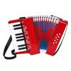 Asdays Accordion 17 Keys 8 Base Piano Mini Accordion Music Performance Kids Practice (Red)