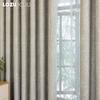 1PC LOZUJOJU Light Luxury Retro Solid-color Gray Fully Blackout Curtains for Bedroom Living Room Balcony Window for Home Decor
