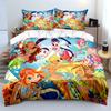 Beautiful Girls W-winx Cartoon Pattern Duvet Cover Set Digital Print Colorful Polyester Bedding with Zipper Closur for Kids Gift