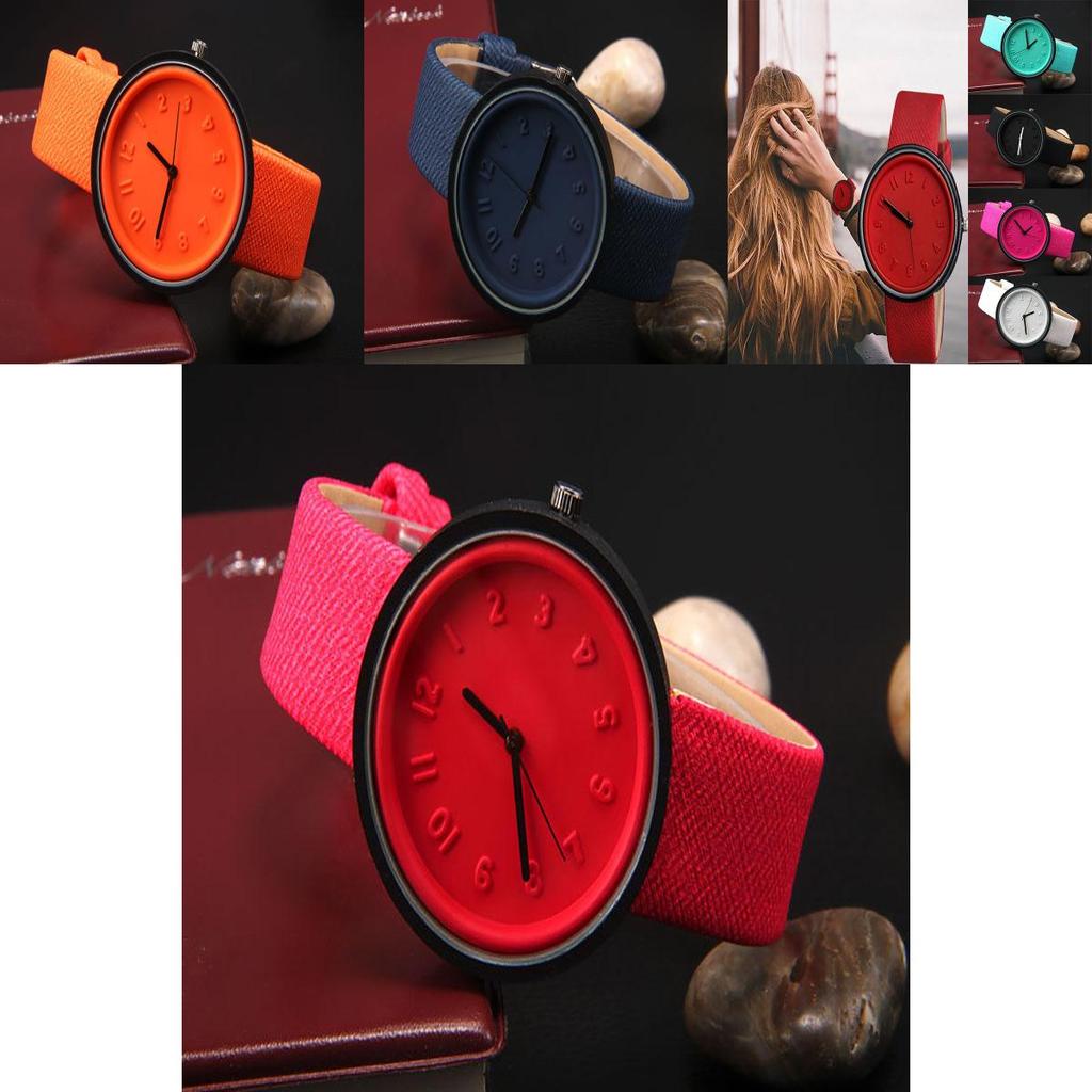 Elegant Fashion Number Dial Simple Round Wrist Watch Bracelet For Women