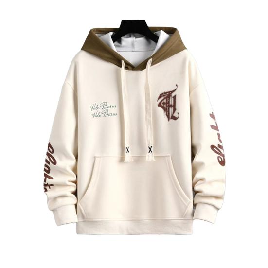 Зимняя мужская толстовка с капюшоном, затягивающимся шнурком, с принтом букв, цветная хип-хоп-стиль, свободный размер, утолщенная, теплая, удерживающая верхняя одежда